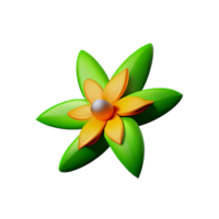 lily 3d rendering icon illustration png