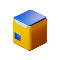 paquete 3d representación icono ilustración png