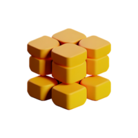 honeycomb 3d rendering icon illustration png