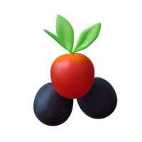 Beeren 3d Rendern Symbol Illustration png