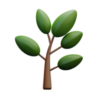 olive branche 3d le rendu icône illustration png