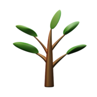 olive branche 3d le rendu icône illustration png