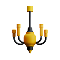 chandelier 3d rendering icon illustration png