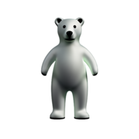 polar bear 3d rendering icon illustration png