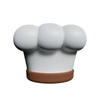 chef hat 3d rendering icon illustration png