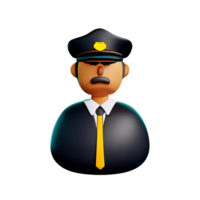 detective cara 3d representación icono ilustración png