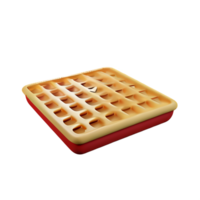 waffle 3d rendering icon illustration png