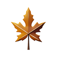 maple leaf 3d rendering icon illustration png