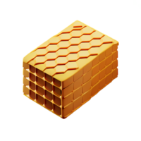 nid d'abeille 3d le rendu icône illustration png