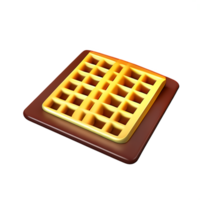 waffle 3d rendering icon illustration png