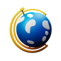 monde globe 3d le rendu icône illustration png