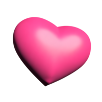 roze hart 3d renderen icoon illustratie png