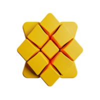 honeycomb 3d rendering icon illustration png