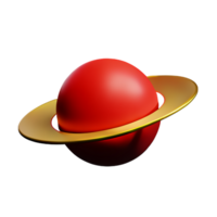 saturn 3d rendering icon illustration png