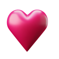 pink heart 3d rendering icon illustration png