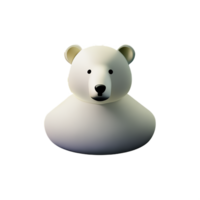 polar Urso 3d Renderização ícone ilustração png