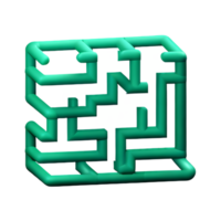 Labyrinthe 3d le rendu icône illustration png