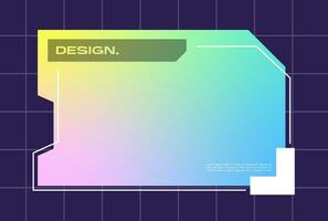 Futuristic pop up interface illustration. Video overlay element. vector