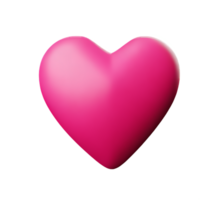 pink heart 3d rendering icon illustration png