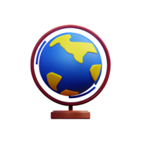 wereld wereldbol 3d renderen icoon illustratie png