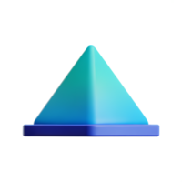 pyramid 3d rendering icon illustration png