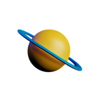 saturn 3d rendering icon illustration png