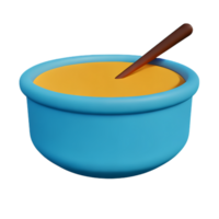 soupe 3d le rendu icône illustration png