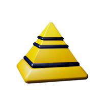 Pyramide 3d Rendern Symbol Illustration png