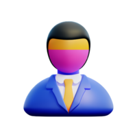 scientist face 3d rendering icon illustration png