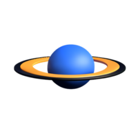 saturn 3d rendering icon illustration png