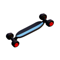 skateboard 3d rendering icon illustration png