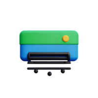 air conditioner 3d rendering icon illustration png