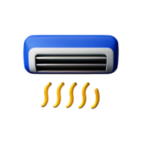 air conditioner 3d rendering icon illustration png