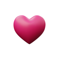 pink heart 3d rendering icon illustration png