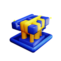 maze 3d rendering icon illustration png