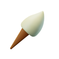 vanille la glace crème 3d le rendu icône illustration png