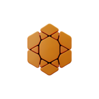 honeycomb 3d rendering icon illustration png