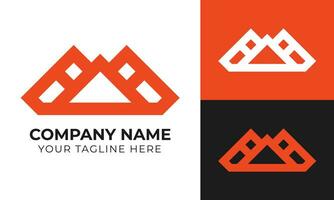 Professional creative modern real estate house and home logo design template Free Vector