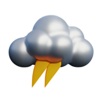 tormenta 3d representación icono ilustración png