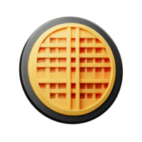 waffle 3d rendering icon illustration png