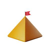 Pyramide 3d Rendern Symbol Illustration png