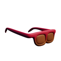 œil des lunettes 3d le rendu icône illustration png