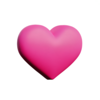 pink heart 3d rendering icon illustration png