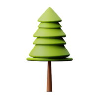 pijnboom 3d renderen icoon illustratie png