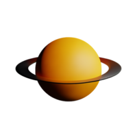 Saturnus 3d renderen icoon illustratie png