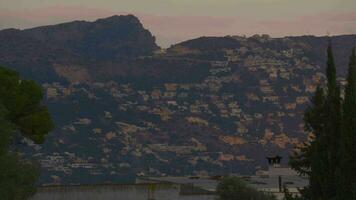 Rooftops and Sunset in Small Spanish Town video