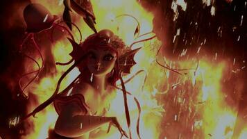 Burning Ninot doll video