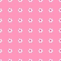 Flower seamless pattern design in pink color. Trendy vector background.