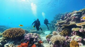 Scuba diving in red sea photo