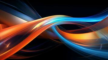 Vibrant 3D Abstract. Colorful, Dynamic, Elegant Shapes with Mesmerizing Glowing Effects photo